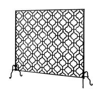Fireplace Screen Vintage Iron Fireplace Screen with Mesh, Decorative Divider, Door, and Fire Pit Guard for Living Room, Classic Home Decor(Black,93cm)