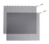 Fireplace Screen with Pulls 1 Pair Spark Guard Fireplace Mesh Screen Curtain Rust Heat Resistant Home Guard, 24x20in Cover