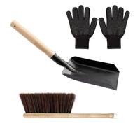 Fireplace Shovel for Ashes | Wooden Handle, Robust Metal - Coal Shovel, Chimney Sweep Set | For Maintenance of Dust Sweeps and Charcoal - Outdoors