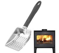 Fireplace Shovel - Stainless Steel Coal Scoop | Hollow-Out Charcoal Shovel For Coal Separating, Fire Pit Cleaning, Fireplace Maintenance, Steel Scoop For Wood, Coals & Ash Removal