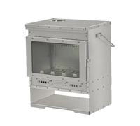 Fireplace Stainless Steel Smokeless Fireplace Camping Multi-Functional Tent Wood-Burning Stove Portable Folding Heater(B)