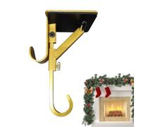 Fireplace Stocking and Garland Hanger, 2-in-1 Garland Hangers for Fireplace, Adjustable Mantle Garlands Hangers Display Holder, No Drill Wreath & Vine Hooks for Christmas Decoration