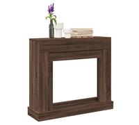 Fireplace Surround Brown Oak Engineered Wood Mantel 100x30x87.5cm Shelf Display