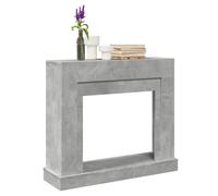 vidaXL Fireplace Surround, Fire Surround Only Compatible with LED Flame, Fireplace Frame for Living Room Hallway, Concrete Grey Engineered Wood
