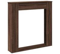 vidaXL Fireplace Surround, Fire Surround Only Compatible with LED Flame, Fireplace Frame for Living Room Hallway, Brown Oak Engineered Wood