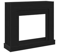 vidaXL Fireplace Surround Black Oak 100x30x87.5 cm Engineered Wood