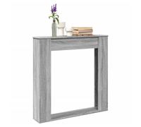 Fireplace Surround Grey Sonoma 100x20x100cm Engineered Wood Mantel Wall Shelf UK