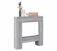 Fireplace Surround Grey Sonoma 81x18x82cm Engineered Wood Mantel Shelf for LED