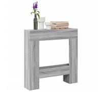Fireplace Surround Grey Sonoma Wood Material 81 x 18 x 82 cm Mantel for Electric Fireplace Storage Function Fireplace Accessories Living Room Patio Heat Protection