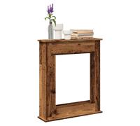 Fireplace Surround Mantel Old Wood Engineered Wood 75x20x87.5cm LED Safe Shelf