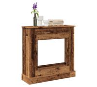 Fireplace Surround Old Wood 90 x 30 x 90 cm Engineered Wood Mantel Shelf LED Fit