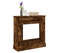 Fireplace Surround Smoked Oak Engineered Wood Mantel 90x30x90 cm for LED Flames