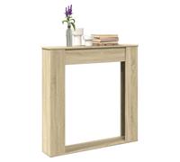 Fireplace surround Sonoma Oak 100x20x100cm Engineered Wood Decorative Mantel LED