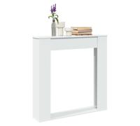 Fireplace Surround White 100x20x100cm Engineered Wood Mantel Shelf Decor - Slim