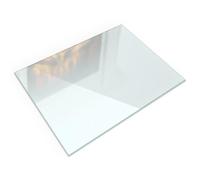 Fireplace Tempered Glass 80x60 cm | Easy to Clean | Floor Protection | Spark and Scratch Resistant | Polished Edge | High Temperature-Resistant | Durable | Satine Effect