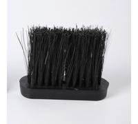 Fireplace tool replacement brush head with plastic handle and sisal hair bristles, designed to support thorough hearth cleaning and maintenance (S)