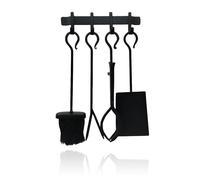 Fireplace tool set 5-piece Shovel Brush Poker Scraper Accessories for Stove