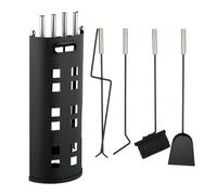 Fireplace tool set Stoveware Collection Black Fire Utensils 5 pieces Durable