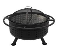 Fireplace With Spark Guard Large Black