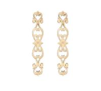 Fireplace Wood Appliques Wooden Carved Onlays, 2 Pack Unpainted Decorative Wood Appliques Long DIY Wood Carving Decals for Bed Door Cabinet Closet Dresser Mantel Home Decor, 40x7cm/15.75"x2.75"