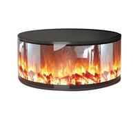 Fireplaces Cylindrical Electric Fireplace, Freestanding/Recessed Modern Toroidal LED Decorative Fireplace Home Decoretion(60cm)