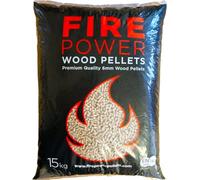 Firepower 15kg Premium Wood Pellets for Pizza Oven, Smoker, BBQ & Grill - High Heat Cooking Fuel - Easy-Light, Low Moisture, Softwood Pellets for Ninja Woodfire, Ooni, Traeger & Pellet Stove
