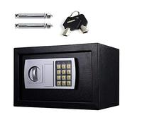 Fireproof 8.5L Electronic Password Security Safe Money Cash Deposit Box Office Home Safe Password Key Anti-theft Safe Box Wall Mounted Home Safety Security Lock Boxes 4.8KG