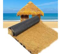 Fireproof Artificial Thatch Grass Roofing Roll, Synthetic Palm Straw for Tiki Bar Hut Patio Pool Beach Hawaiian Party and Bar Decor(0.5 * 9m(1.6 * 29.5ft))