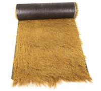Fireproof Artificial Tiki Thatch Roofing Roll - 0.5x16m Synthetic Grass for Outdoor Events, Party Decor, Yellow Palm Thatch Simulation, Durable & Weather-Resistant