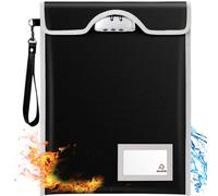 Fireproof Bag with Lock (5200℉), BALAPERI 15”x 11”Fireproof Document Bag, Fireproof Money Bag for A4 A5 Legal Letter Size Document, Tablet, Valuables, Jewelry, Cash and Passport