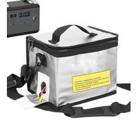 Fireproof Battery Bag - Large Capacity -proof Case | Safe Silicone Coated Fiberglass Bag with Secure Closure in | For Storage, Transportation, Ric