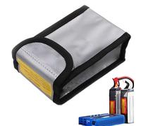 Fireproof Battery Container, Fireproof Battery Storage Bag,Battery Protection Box | Wear-resistant Portable Charging Bag, Protective Case for Travel, 115x100x75mm, Consulte la descripción, See