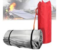 Fireproof Blanket for Car, 6x6m Large Double-Sided Silicone Safety Blanket for Vehicle, Truck, Electric Vehicle, Emergency Survival Fire Protection