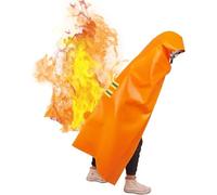 Fireproof Cloak with Hood - Full Body Fire Escape Blanket for Emergency Use, Reusable Fire Retardant Blanket for Home and Office (1.5m x 1.6m)