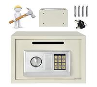 Fireproof Digital Safe Box Home Safes for Cash, Jewelry Money, Large Safe with 2 Keys, 4 Locking Bolts,Home Office Security Lock Wall Hanging Safety Storage Box, 16L