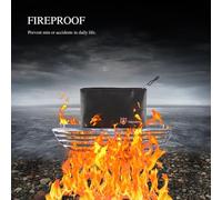 Fireproof Document Bag for Passports, Contracts & Property Certificates - Waterproof Safety Pouch with Silica Glass Fabric, 700°C Fire Resistance, Black(29 * 20CM)