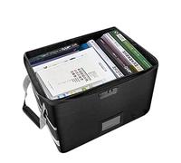 Fireproof Document Bag - Lockable Waterproof Safe Storage Box Large Capacity Filing Cabinet | Modern Design Secure Organizer For Documents Cash Legal Folders Valuables Home Office Travel Protection