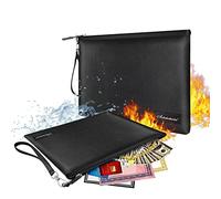 Fireproof Document Bag, Silicone Coated Fire Resistant & Water Resistant Fireproof Bag, Fireproof Money Bag for Documents, Jewelry and Passport, Fireproof Document Holder