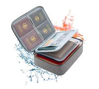 Fireproof Document Bag with Lock 3-Layer Water- File Storage Case Portable Travel Home Organizer for Laptop Files Certificates