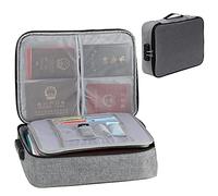 Fireproof Document Bag with Lock, Waterproof Safe File Storage Organizer Bag, Large Capacity for Home Office Travel, Important Files, Passport, Certificates, Legal Documents