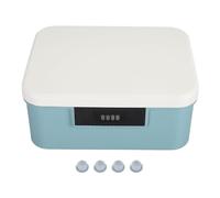Fireproof Document Box, 9L Capacity Lockable Storage Trunk for Files Document Organizer Double Layer Password Storage Locking Box (Blue)