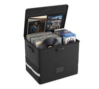 Fireproof Document Box Comic Book Storage Box with Lock 33 x 33 x 33cm Large File Organizer for Documents, Office Storage Box with Dividers and Lid, Secure Document Safe for Magazines and Comic Books