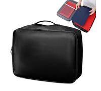 Fireproof Document Box, File Cabinets, Portable File Organizer with Handle and Combination Lock, Foldable Waterproof Fireproof Storage for Home, School, Legal, Home