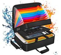 Fireproof Document Box,File Organiser,File Folder with 13 Pockets,A4 Document Bag Document Organizer Multi-Layer Document Storage Bag for Keeping Certificate,Contract,Passport,Cards,USB