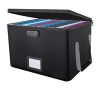 Fireproof Document Box|Fireproof Document Box with Lock, Waterproof File, Collapsible Lockable, Portable File Organizer with Handle for Hanging Letter/Legal Folder