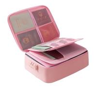 Fireproof Document Box, Fireproof Document Organiser with Lock, Heat Insulated Fireproof Document Bag, Travel Documents Storage Box, Portable Fire Safe Storage Box Case for A4 Files (A)