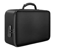 Fireproof Document Box with Lock - 3-Layer Large Capacity Fireproof & Water-Resistant File Organizer (14.2''×10.6''×4'') for Passports, Certificates, Legal Documents & Valuables - Black