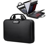 Fireproof Document Box with Lock, Hard Case Fireproof Document Organiser with 13 Pockets Expanding File Folder Portable Waterproof File Organiser Home Office Accordion Folder for Documents Passports