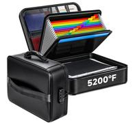 Fireproof Document File Organizer Bag, 5200°F Portable File Organizer with Lock, 16 Layer File Box Waterproof and Heat Insulated Safe Storage for Important Documents, Laptop, and Files and More