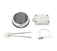 Fireproof Electronic Safe Lock Replacement Kit - Solenoid Mechanism Chrome Keypad 2 Override Keys for Enhanced Security and Easy Access to Your Valuables